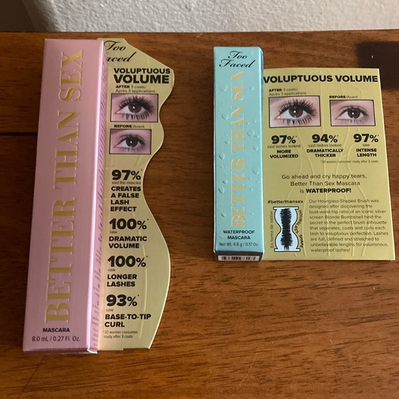 Too Faced Other - NIB Set of 2 Too Faced Mascaras